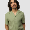 Refined Linen Bowling Short Sleeve Shirt Tea