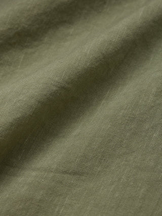 Refined Linen Bowling Short Sleeve Shirt Tea