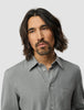 Refined Linen Long Sleeve Shirt Stone Grey