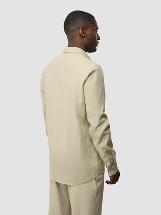 Refined Linen Long Sleeve Shirt Soft Sand