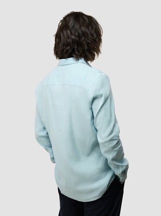 Refined Linen Long Sleeve Shirt Sky Blue