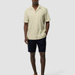 Refined Linen Bowling Short Sleeve Shirt Soft Sand
