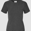 Women Rib T-shirt Dark Grey Melange