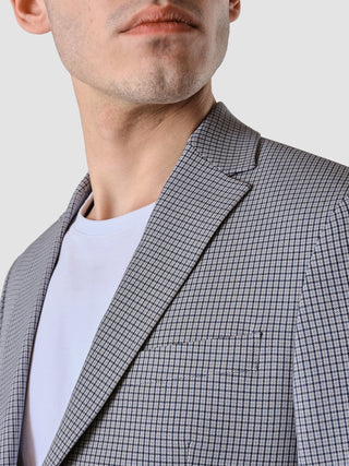 Essential Blazer Regular Duo Check Blue