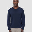 Seamless Premium Merino Knit Crewneck Dark Navy