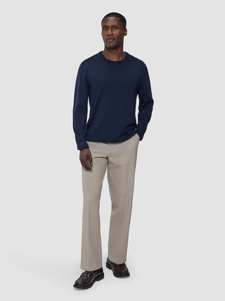 Seamless Premium Merino Knit Crewneck Dark Navy