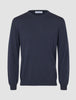 Seamless Premium Merino Knit Crewneck Dark Navy