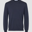 Seamless Premium Merino Knit Crewneck Dark Navy