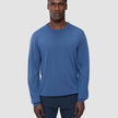 Seamless Premium Merino Knit Crewneck Dusky Blue