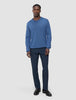 Seamless Premium Merino Knit Crewneck Dusky Blue