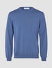 Seamless Premium Merino Knit Crewneck Dusky Blue