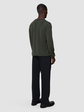 Seamless Premium Merino Knit Crewneck Green Night
