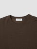 Seamless Premium Merino Knit Crewneck Saddle Brown