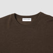 Seamless Premium Merino Knit Crewneck Saddle Brown