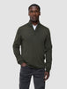 Seamless Premium Merino Knit Half Zip Green Night