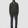 Seamless Premium Merino Knit Half Zip Green Night