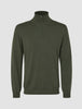 Seamless Premium Merino Knit Half Zip Green Night