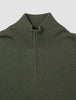 Seamless Premium Merino Knit Half Zip Green Night