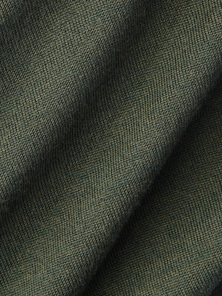 Seamless Premium Merino Knit Half Zip Green Night