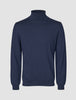 Seamless Premium Merino Knit Turtleneck Dark Navy