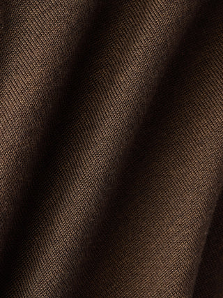 Seamless Premium Merino Knit Turtleneck Saddle Brown