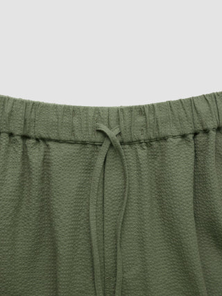 Seersucker Shorts Clover Green