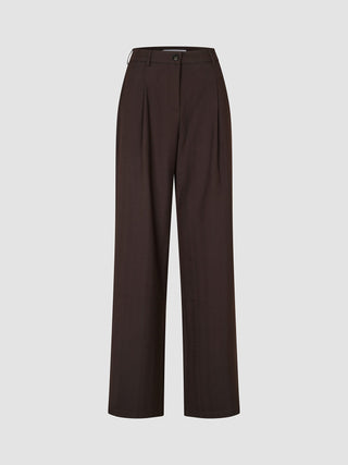 Women's Serene Pants Wide Chocolate Herringbone