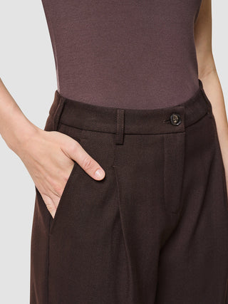 Women's Serene Pants Wide Chocolate Herringbone