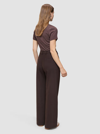 Women's Serene Pants Wide Chocolate Herringbone