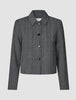 Women's Serene Short Jacket Grey Herringbone