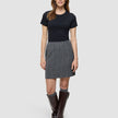 Serene Set Grey Herringbone Short Jacket Short Skirt
