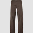 Siena Pants Relaxed Fit Herringbone Dark Brown
