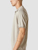 Silk / Cotton Short Sleeve Polo Light Grey