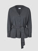Women's Skye Belted Overshirt Charcoal Melange