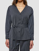 Women's Skye Belted Overshirt Charcoal Melange