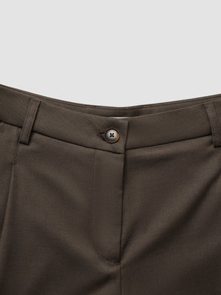 Women's Skye Pants Wide Dark Chestnut Melange