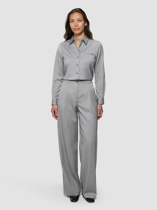 Women's Skye Pants Wide Mellow Beige Herringbone