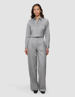 Women's Skye Pants Wide Mellow Beige Herringbone