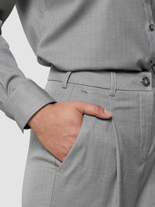 Women's Skye Pants Wide Mellow Beige Herringbone