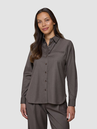 Women's Skye Shirt Dark Chestnut Melange