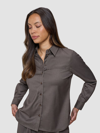 Women's Skye Shirt Dark Chestnut Melange