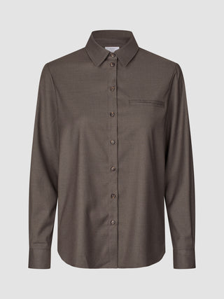 Women's Skye Shirt Dark Chestnut Melange