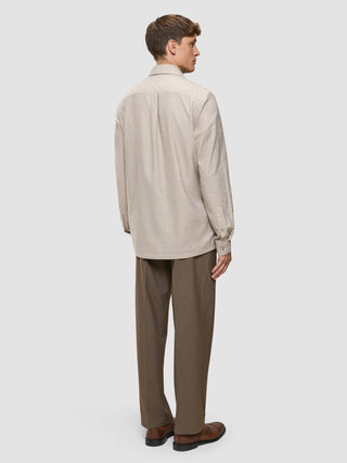 Soft Flannel Shirt Beige