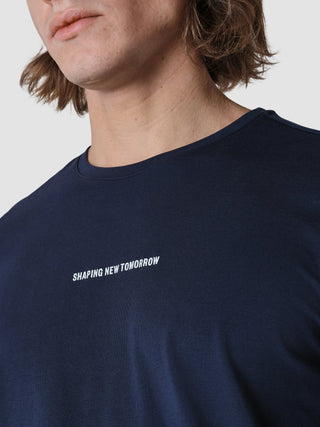 Supima Autograph Long-Sleeved T-shirt Navy