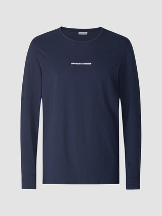 Supima Autograph Long-Sleeved T-shirt Navy