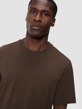 Supima T-shirt Box Fit Saddle Brown