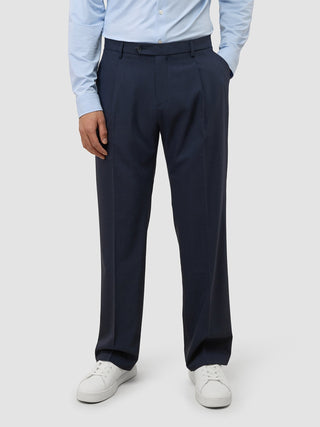 Tech Wool Suit Pants Relaxed Fit Navy
