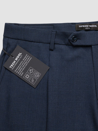 Tech Wool Suit Pants Relaxed Fit Navy