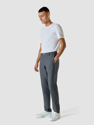 Tech Linen Elastic Pants Navy