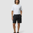 Tech Linen Elastic Shorts Black